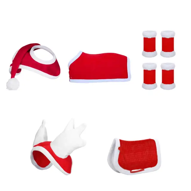 Horse Christmas Hat, Xmas Horse Hat Equestrian Equipment Riding Race Horse Santa