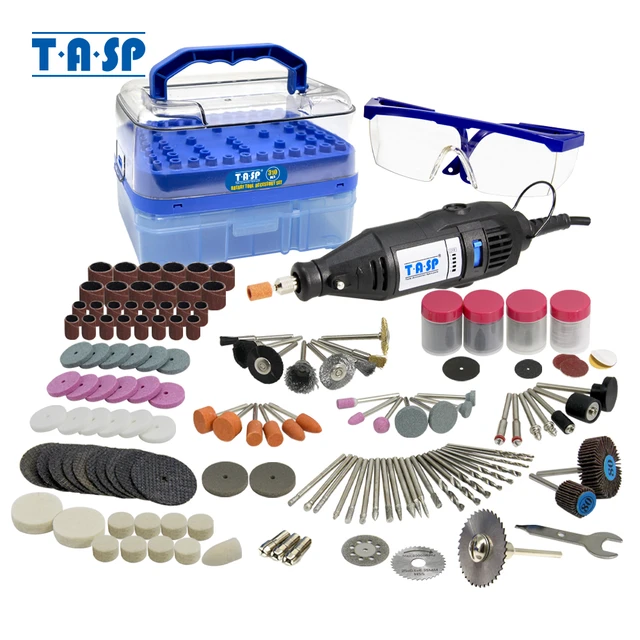 TASP 130W Rotary Tool Dremel Accessories Set Electric Mini Drill