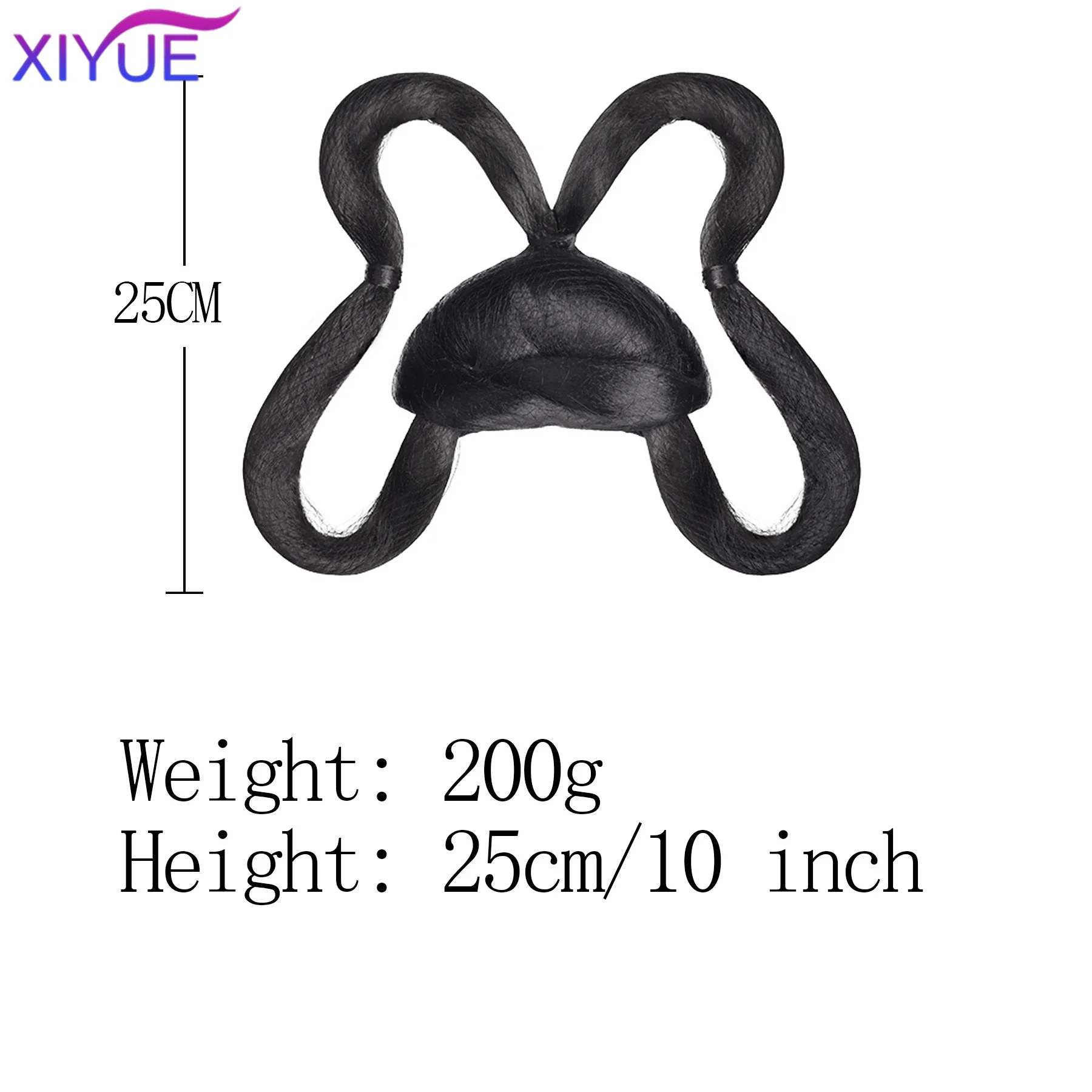 XIYUE Chinese Traditional Retro Black Hair Chignon Synthetic Fake Hanfu Hair Bun Pad High Ancient Princess TV Cosplay Wig