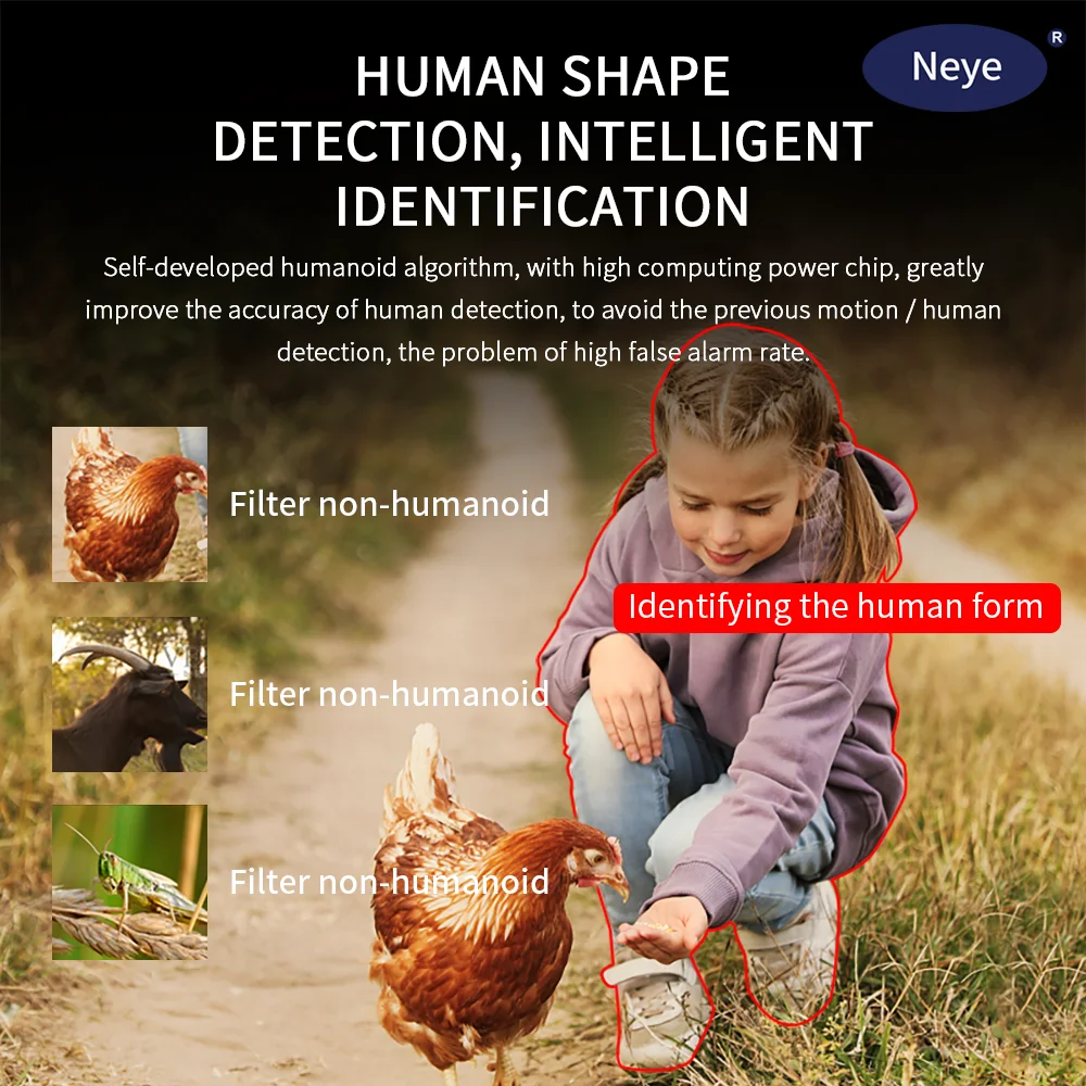 Neye3c 8MP 4K PTZ WiFi Security Camera Outdoor Dual Lens Dual Screen IP Camera AI Automatic Tracking Audio Camera 2