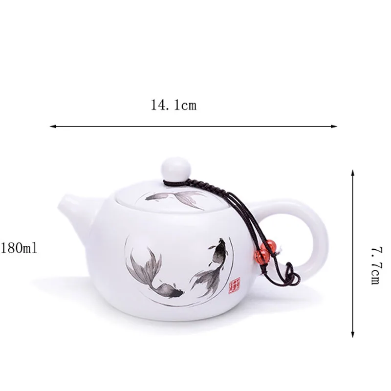 Chinese Style White Matte Ceramic Teapot, Brewing Xishi Pot, Kung Fu Household Creative Pure Handmade, 180ml, Tea Pots, New, 1Pc