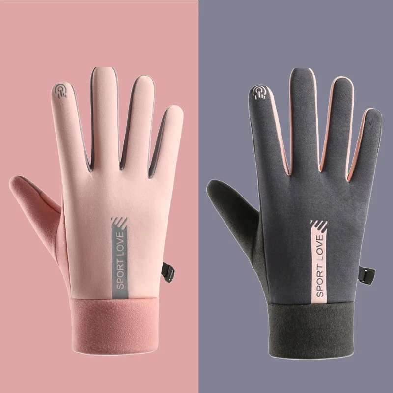 Gants de vélo femme hiver imperméables antidérapants - Résistance vent et froid pour sports outdoor