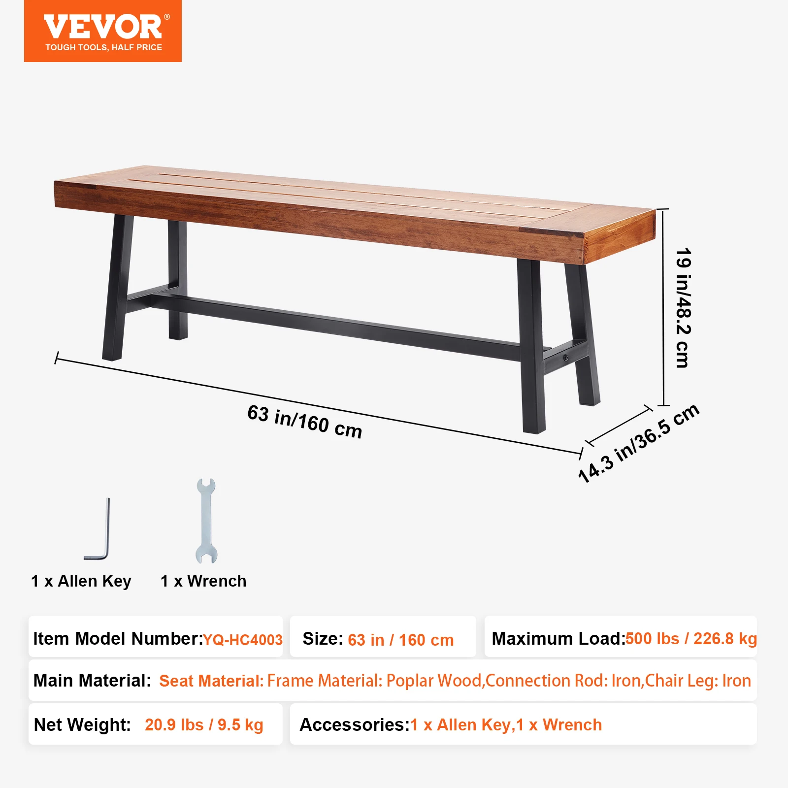 Wooden 63 Inches
