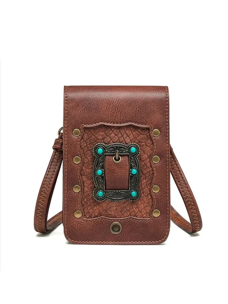 Punk Ladies One-shoulder Diagonal Bag Mini Small Square Bag Bolsos Mujer The Tote Bag Hand Bags Luxury Wallet Card Holder Purses