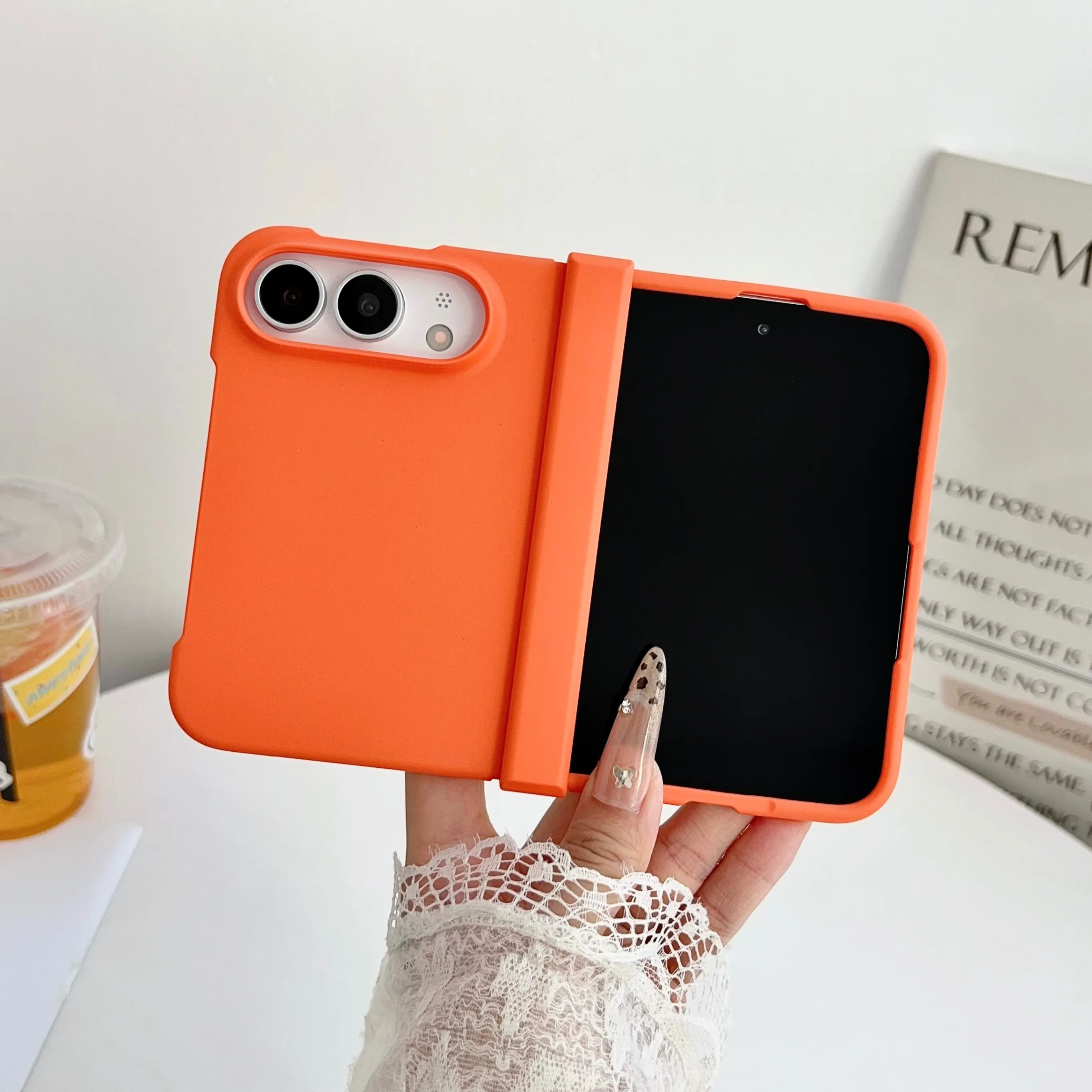 Luxury Dopamine Skin Feel Matte Phone Case - Shockproof Slim Front & Back Hard Cover