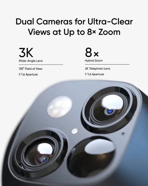 eufy SoloCam S340 Solar Security Camera Wireless Outdoor Camera 360° Surveillance No Blind Spots 2.4 GHz Wi-Fi No Monthly Fee 2