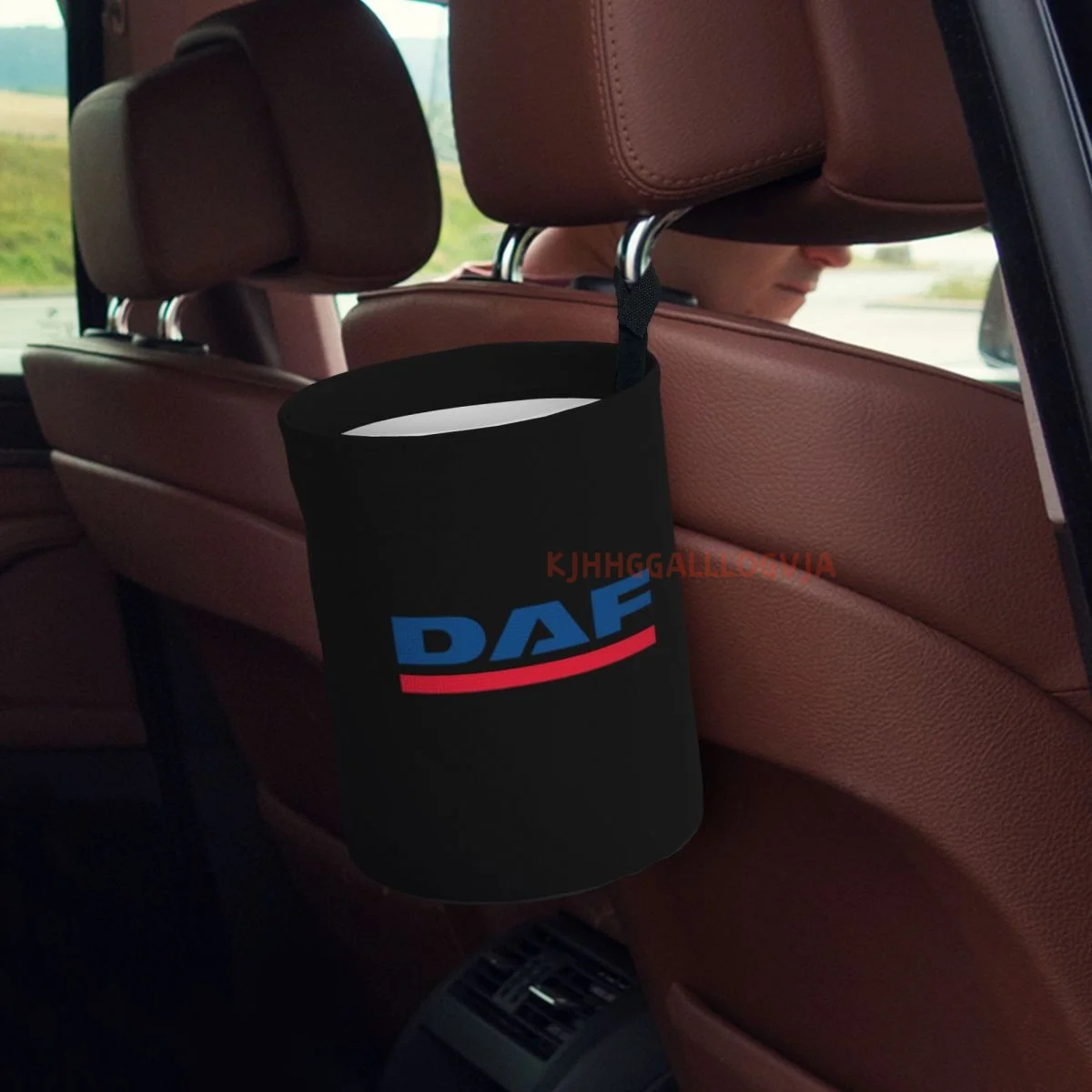 DAF Truck Pattern Car Trash Can, Dust Bin, Trash Bin For Kitchen Camping, Interior Car Accessories For Women,Car Garbage