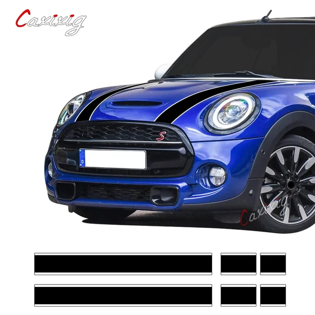 MINI COOPER S R56 R55 R58 R59 BONNET Racing STRIPES Vinyl GRAPHICS DECALS. JCW - Foto 6