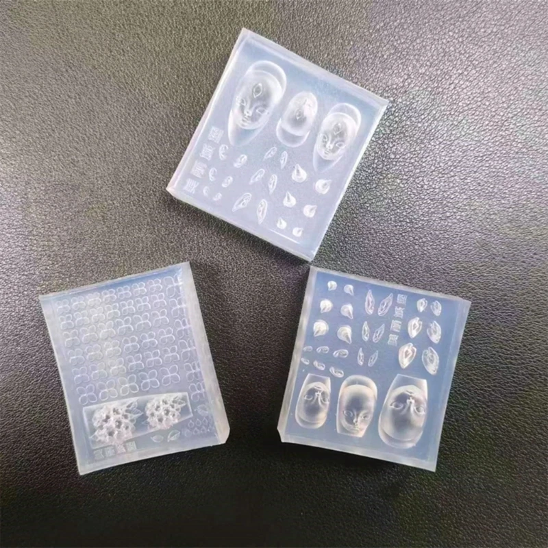 E06E Elf Ear Carving Moulds Elf Doll DIY Stamping Stencils DIY Manicure Accessories DIY Art Tools for Nair Art
