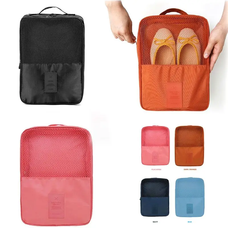 3 Layers Shoe Storage Bag Waterproof Travel Shoes Case Boots Organizer - Multi Color