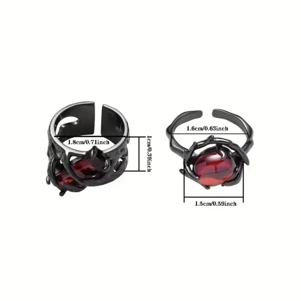 10/20Pieces Retro Gothic Spider Butterfly Halloween Ring Set For Women Men Mix Style Vintage Jewelry Party Gifts 3