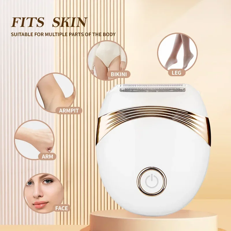 2-in-1 elektrischer Epilierer für Damen: Haartrimmer, Rasierer, Bikinizone, Achseln, Arme, Beine, Intimbereich._voghion.com