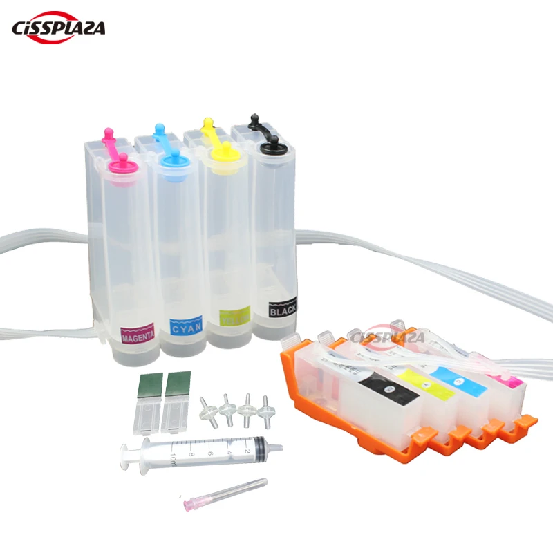 CISSPLAZA compatible for HP655 Bulk ink system CISS for deskjet 3525 4615 4625 5525 6525 printer with chip Europe printer