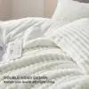 Bedsure Fluffy Comforter Set Queen - Super Soft Faux Fur Bed Set Cream White, Winter Warm Plush Fleece Bedding, 3 Pieces, 3