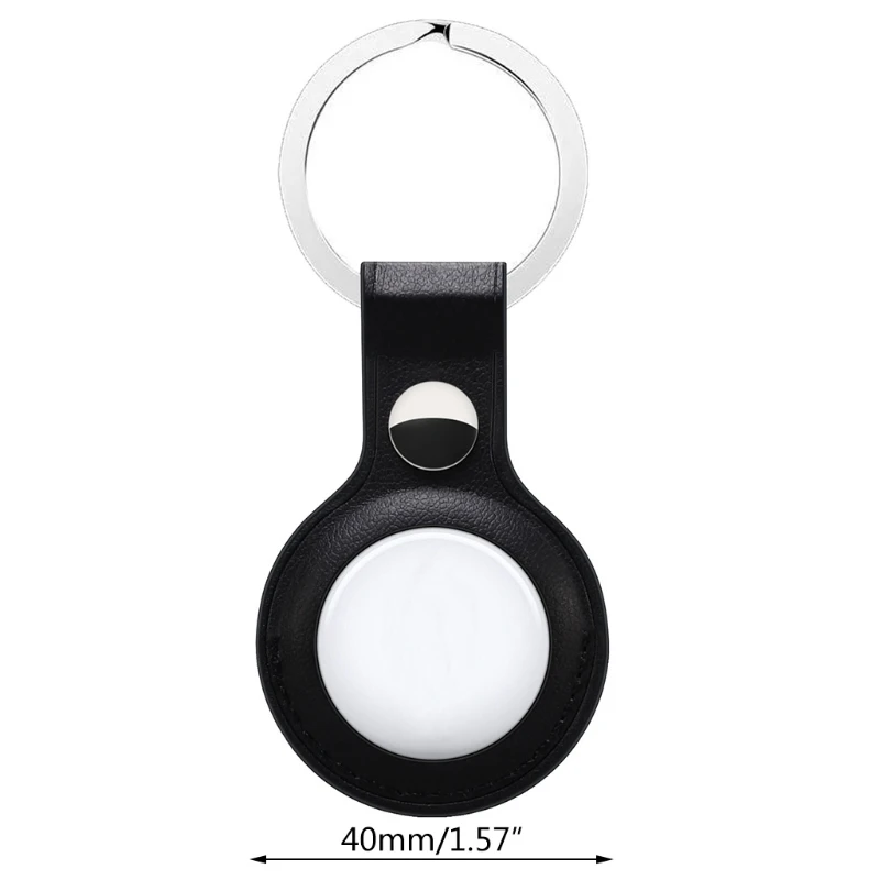 Anti-Lost Leather Protective Cover for Airtags Location Hanging Buckle Protective Cover with Keychain