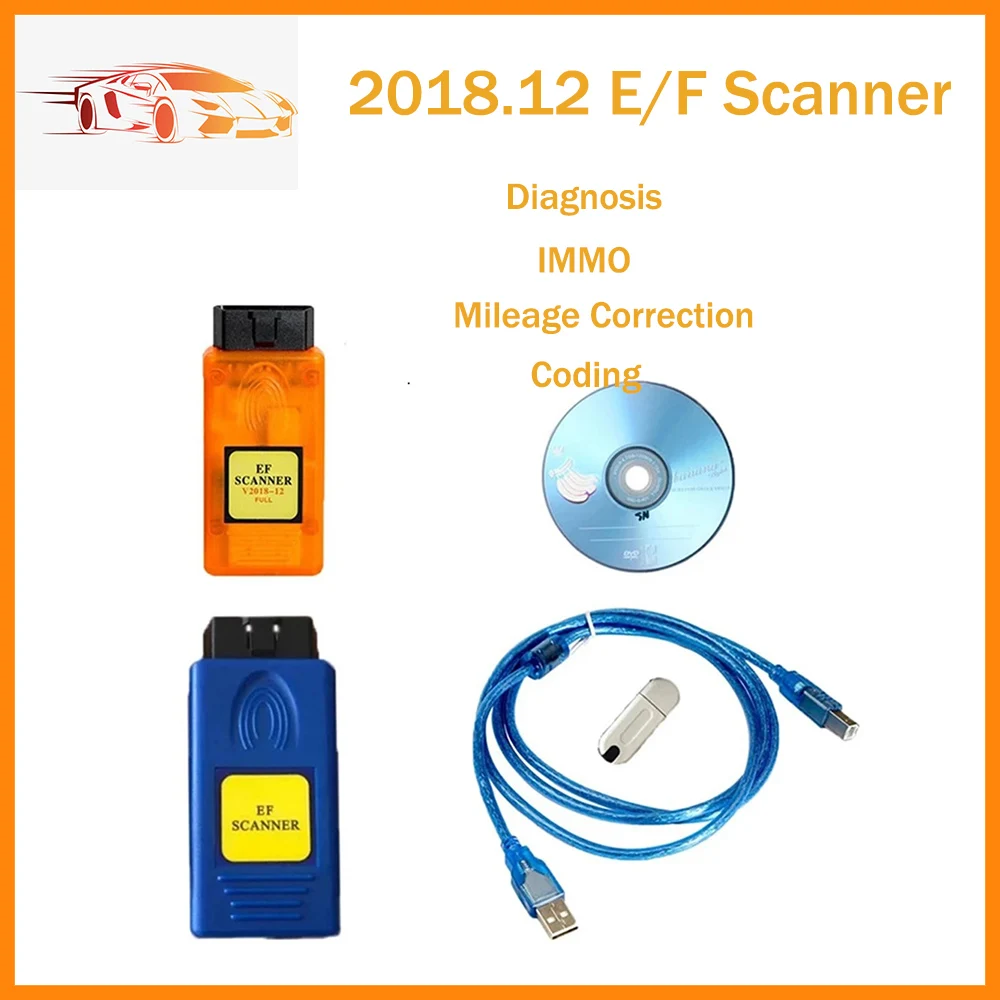 

2018.12 E/F Scanner II Full Version OBD2 Car Diagnostic Tool For B-M-W Diagnotic/IMMO/Coding Reader EF Obd2 Scanner Free Ship