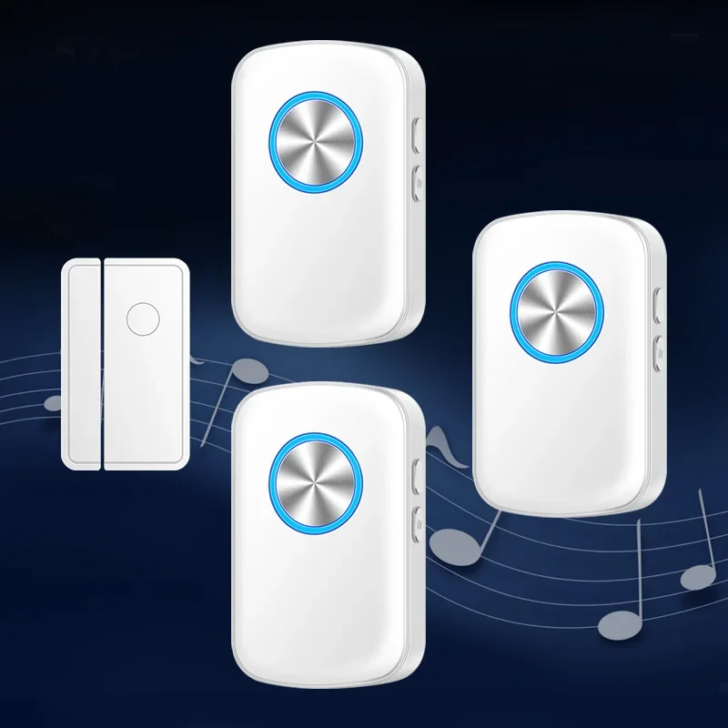 Refrigerator Door Opener Alert System Voice Warning Anti-Theft Bell Shop Doorbell Set With Visual Alarm Function