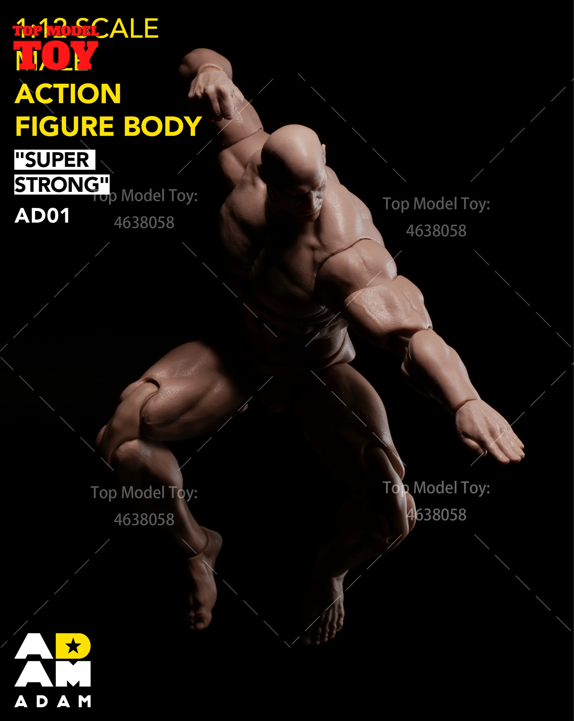 ADAM F001 1/12 SUPER STRONG フィギュア　マッチョ Preorder) ADAM super strong 1/12 male body action figure