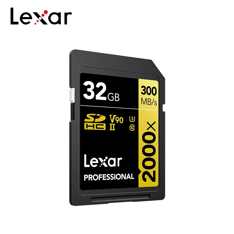 Lexar  SDHC SDXC UHS-II SD ī,  ڿ, ִ 300 MB/s V90 Ŭ SD ī, 2000x, 32GB, 64GB, 128GB, 256GB