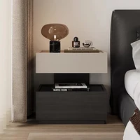 Table De nuit De rangement tiroir Simple Table De chevet De luxe moderne minimaliste Mesitas De Noche Para El dortoir meubles chambre 4