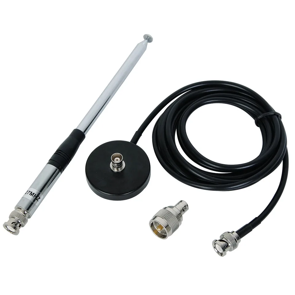 ANTENNA CB VEICOLARE 27 Mhz Frusta Morbida Base Magnetica Connettore BNC E PL259 EUR 45,99
