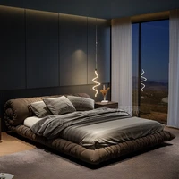 Chambre principale lit minimaliste européen noir tables de chevet lit filles salon Muebles Para dortoir maison accessoires 1