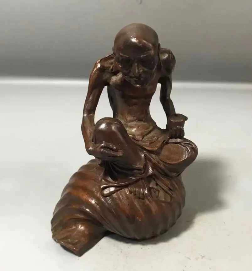 

Archaize Collection Brass Arhat Buddha Home Desktop Decorations Crafts Statue