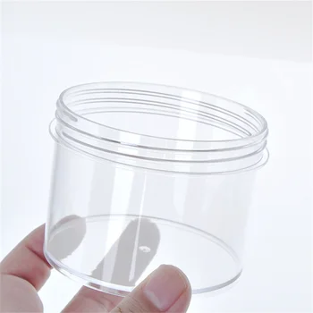 Plastic Clear Jars With Screw Lid Pet Round Eye Cream Containers Refillable Makeup Bottles Travel Accessories Outdoor Portable