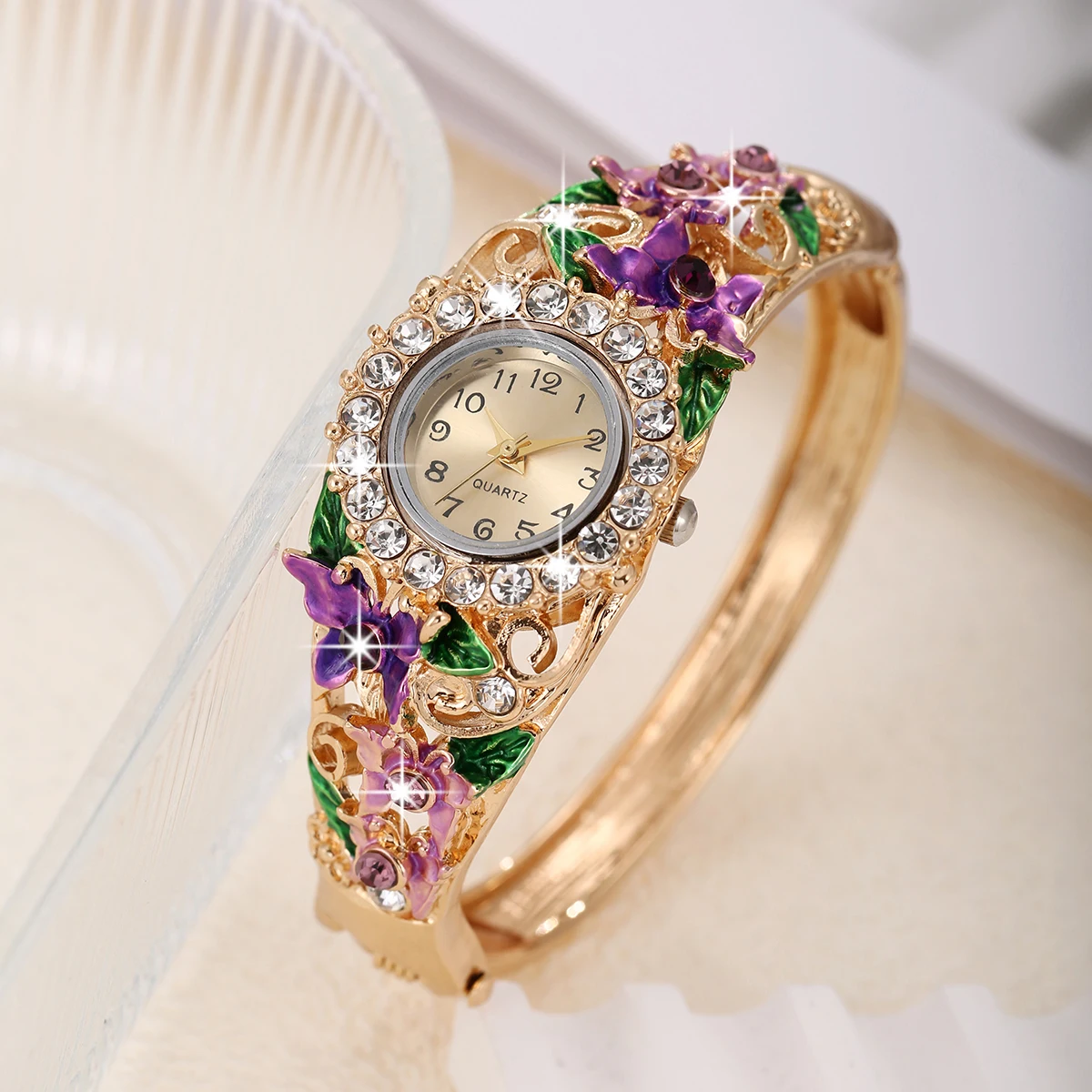New Women's Water Diamond English Bracelet Watch Birthday Gifts Party Wear Women's Watches women watches