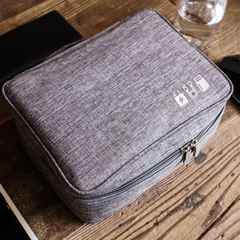 Compact Travel Gadget Organizer and Cable Storage Pouch