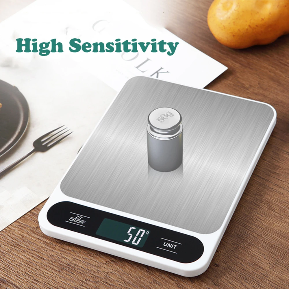 

5/10KG 1g High Precision Electronic Digital Scale for Kitchen Baked Food Daily Weighing Tools AAA Battery Powered Holiday Gift