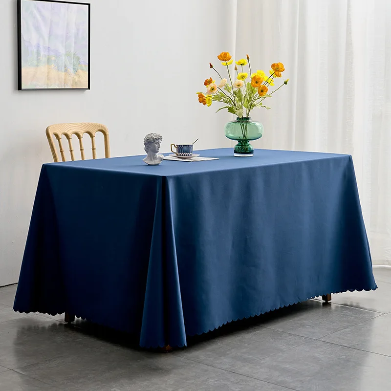 

Solid Tablecloth Birthday Party Events Dining Home Table Decoration Polyester Table Cloth Banquet Wedding Table Cover