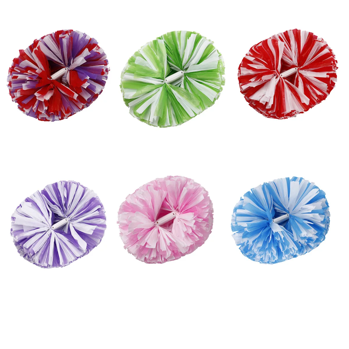 1Pc Handle Competition Flower Dance Party Decorator Pom Poms Cheerleading Cheering Ball Match Vocal Dance Party Concert Decorat