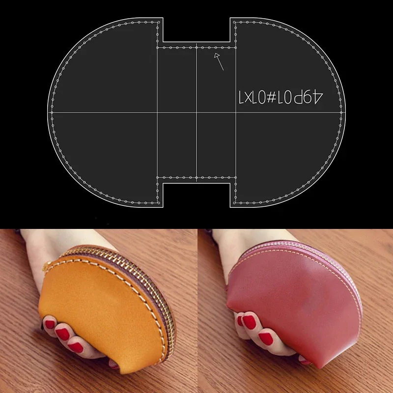 1PC Coin Purse Making Template Acrylic Mold Leather craft tools