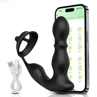 Sexspielzeug für Männer Prostata-Massagegerät Stoßvibrator Analplug Erwachsenenspielzeug Cockring APP Analvibrator Buttplug für Paare Homosexuell 6