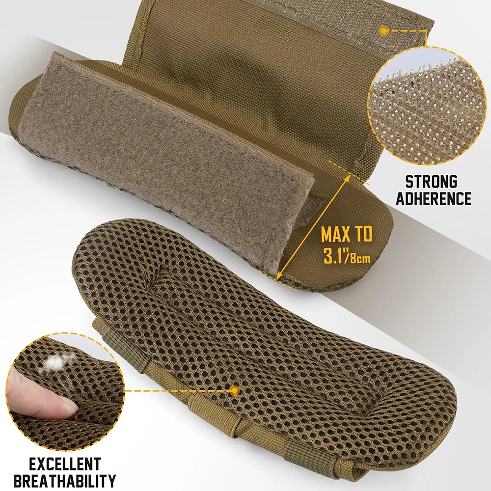 2 stücke Taktische Schulter Pad Atmungsaktive Taktische Weste Schulter Pad Schaum Schulter Gurt Pad Camping Wandern Rucksackreisen Zubehör – Detail 19