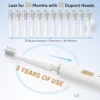 Sejoy 5 Modes Electric Toothbrush Rechargeable 12 Replacement Tooth brush Heads  Adult Ultrasonic Teeth Cleaning 5