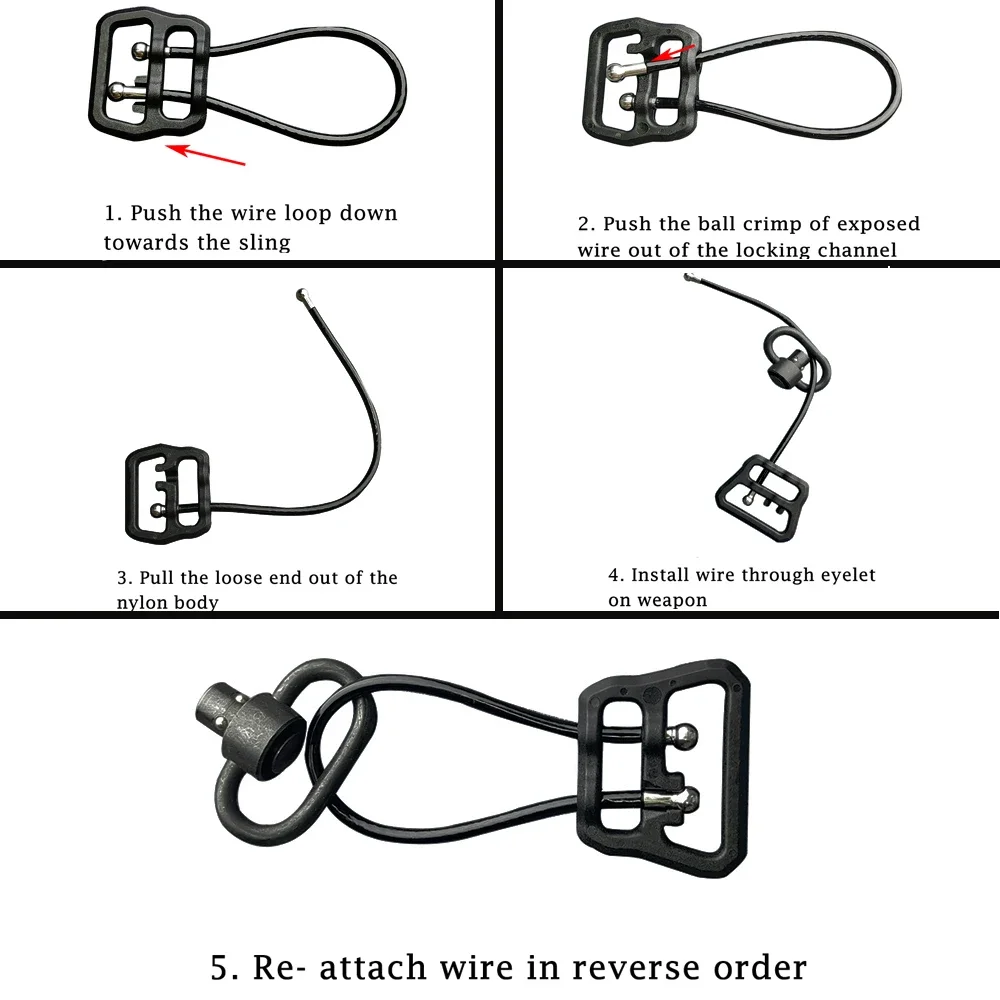 Enhanced Tactical Sling Hook Connector - Universal Metal Buckle Adapter