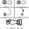 Tactical Wire Loop U Loop Sling Hooks Connection Gear Universal Buckle Adapte 1" & 1.25" Wide Slings Hunting Accessories 5
