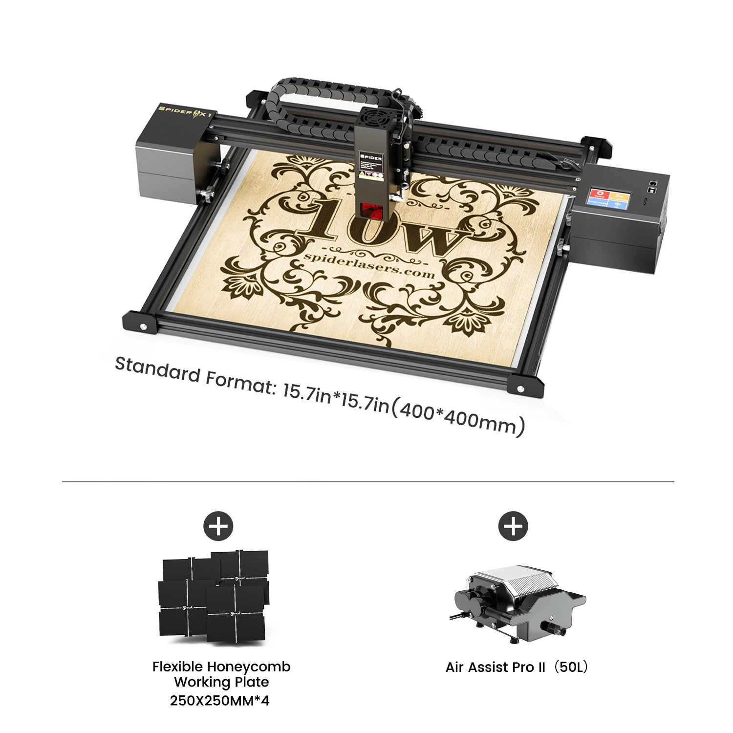 Лазерний гравер Tyvok 10W/20W з регульованою потужністю, машина для лазерного різання різних розмірів для шкіри, пластику, DIY, X1S 40W, велика машина для лазерного різання