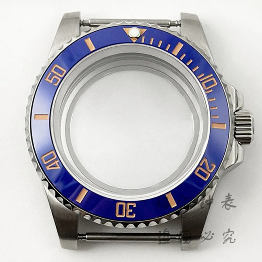Deep Blue Bezel 40MM Diver Watch Case with Waterproof Sapphire Crystal