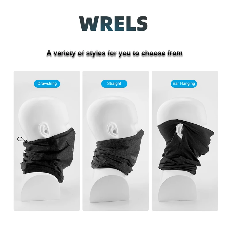 1pc Outdoor Riding Ice Silk Sunscreen Breathable High-elastic Quick-drying Mask Scarf Spring and Summer Ice Cool Sweat-absorbing