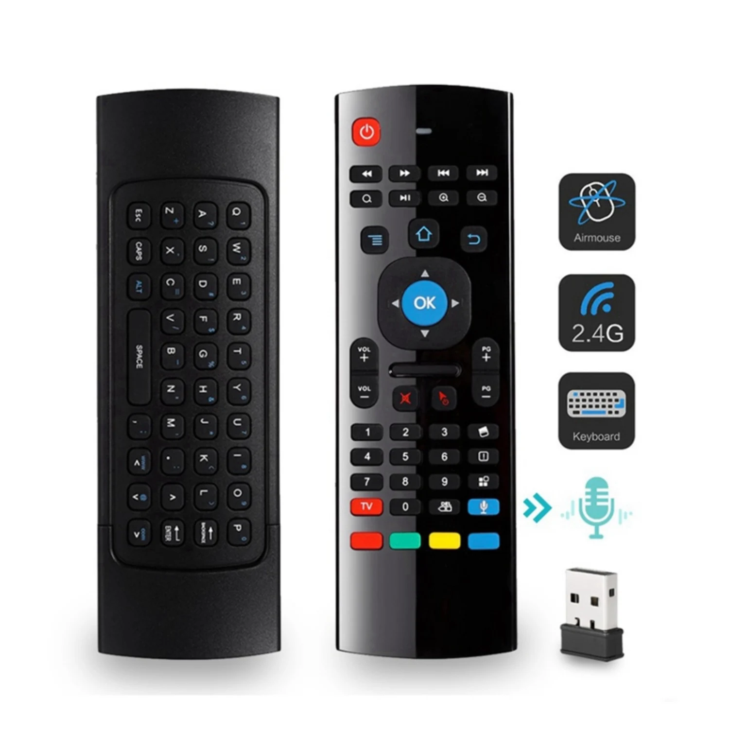 MX3 Fly Air Mouse Smart Voice Remote Control 2.4G Wireless Keyboard_OFSS