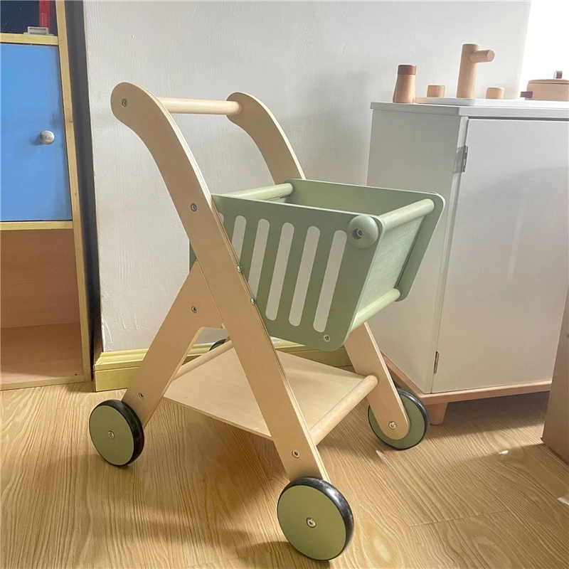 

Korean ins kids shopping cart toy supermarket trolley girl over family toy baby toddler stroller