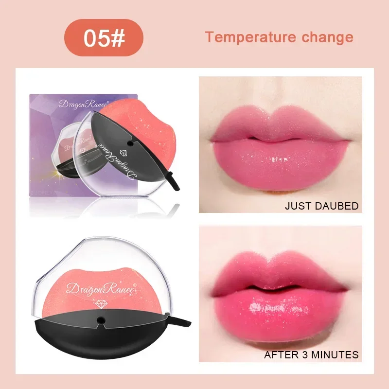 thumbnail image 1 of Purple Pearl Glitter Temperature Change Lipstick Moisturize Color Changing Lazy Lip Seal Tint Balm Lasting Waterproof Maquillaje, 1 of 5