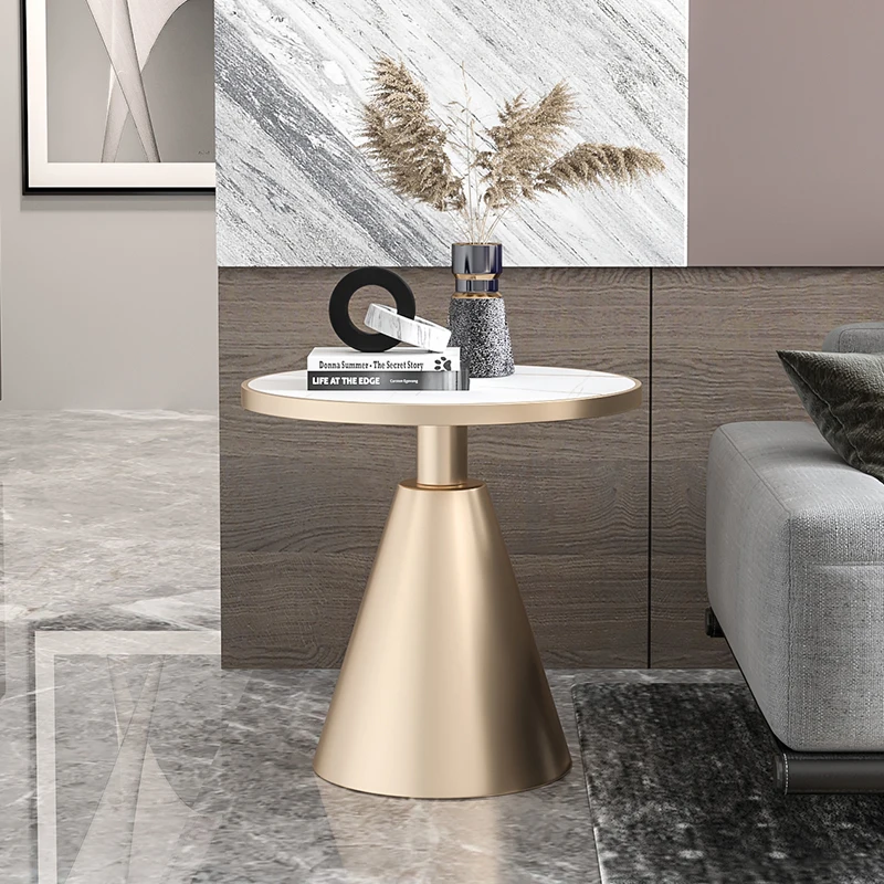 

Luxury Round Sofa Side Table Living Room Salon Modern Entryway Minimalist Nordic Design Coffee Table Balcony Mue Home Furniture