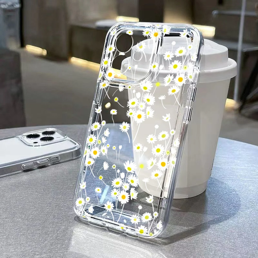 iPhoneケースDAISY【専用になります】 かわいいデイジーの花電話ケース iphone 11 ケース iphone 13 14