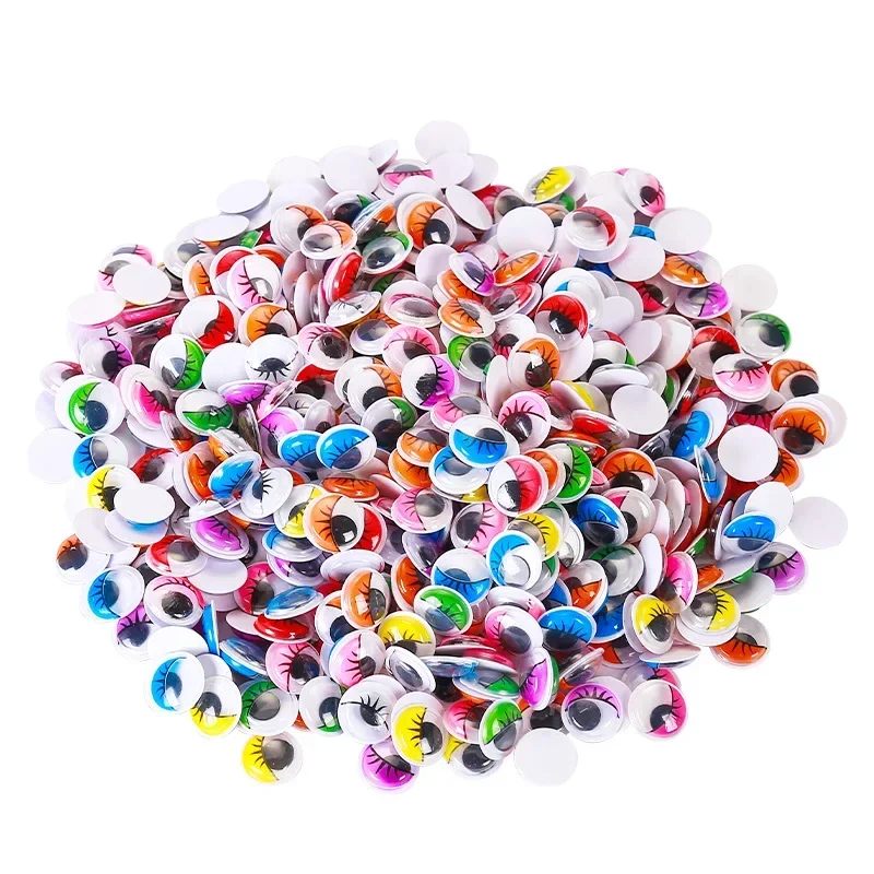255/930pcs Colorful Self-adhesive Wobbly Googly Eyes for DIY Scrapbooking Crafts Supplies Dolls Accessories Eyes Handmade Toys doll eyes,googly doll eyes,plastic toy eyes