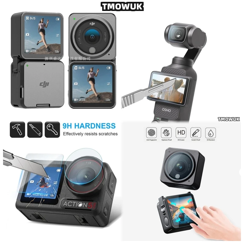Lot de 6 filtres ND pour DJI Action 3, offrant protection de l'objectif et effets de flou de mouvement.