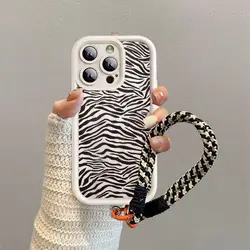 Leopard Print Wrist Chain Case with Hang Strap Lanyard Cover - 6Plus 6sPlus (S14480)